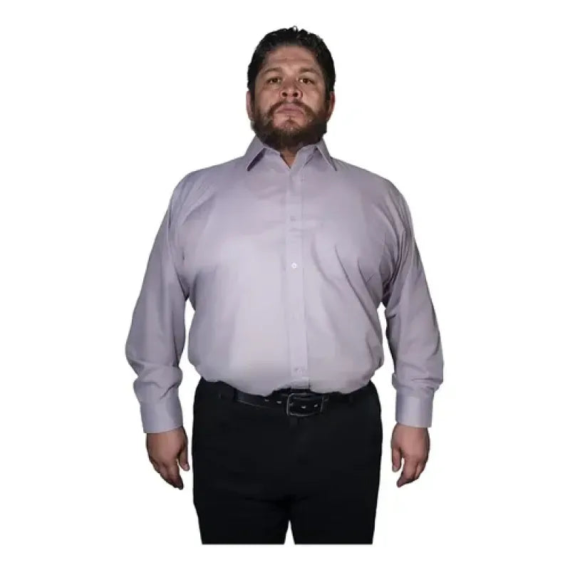 Camisa Vestir Adulto Gris Claro Perla Tallas Extras 52 A 56 #mlpos_5 | Color: Gris perla - Rodolfo #color_gris_perla_-_rodolfo #sku_rvpr52 #sku_rvpr54