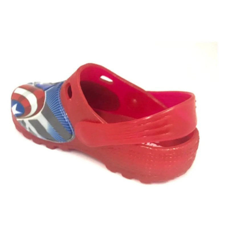 Sandalia Sueco Marvel Capitan America Avenger Alberca Baño #mlpos_11 | Color: Rojo / Cristal #color_rojo_cristal #sku_bastianrjcr9
