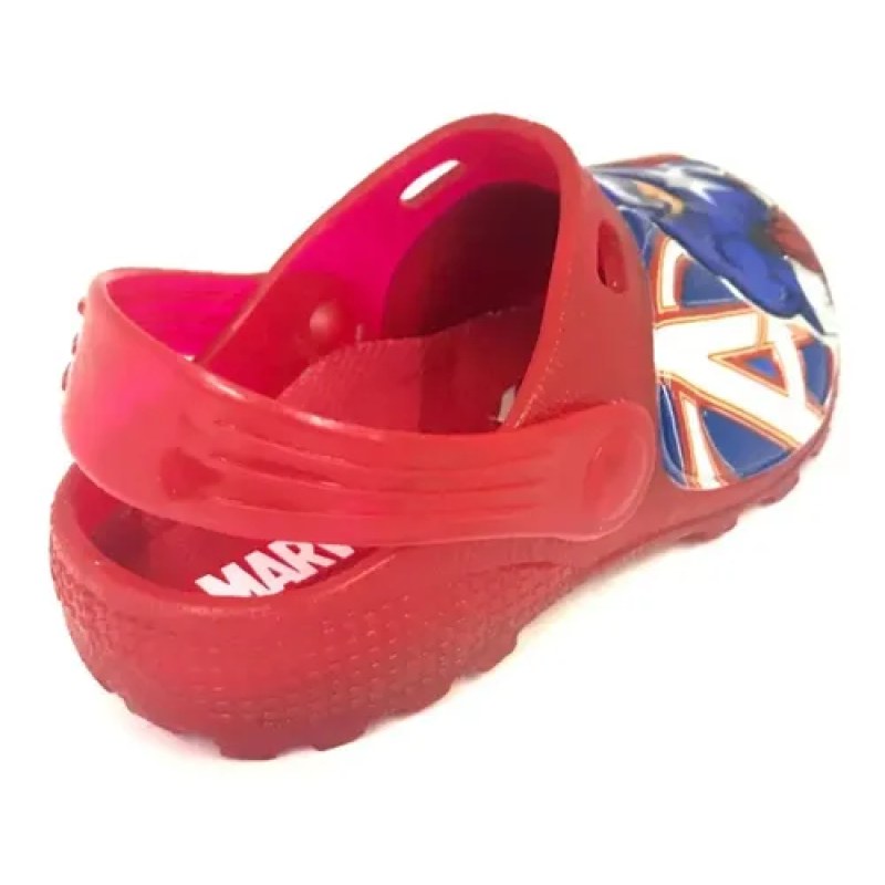 Sandalia Sueco Marvel Capitan America Avenger Alberca Baño #mlpos_12 | Color: Rojo / Cristal #color_rojo_cristal #sku_bastianrjcr9