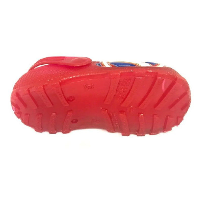 Sandalia Sueco Marvel Capitan America Avenger Alberca Baño #mlpos_16 | Color: Rojo / Cristal #color_rojo_cristal #sku_bastianrjcr9