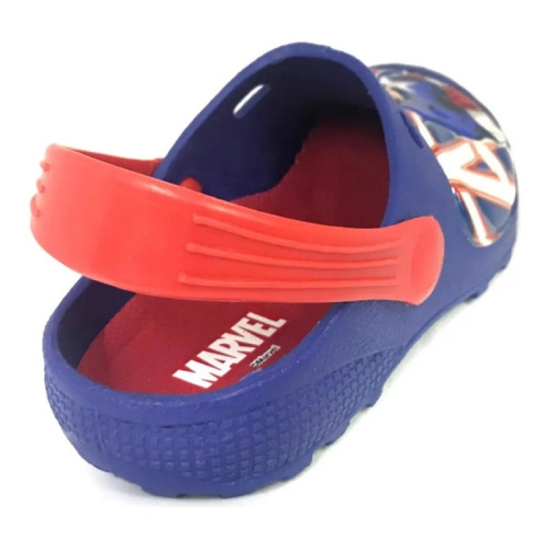 Sandalia Sueco Marvel Capitan America Avenger Alberca Baño #mlpos_3 | Color: Rey / Rojo #color_rey_rojo #sku_bastianryrj18
