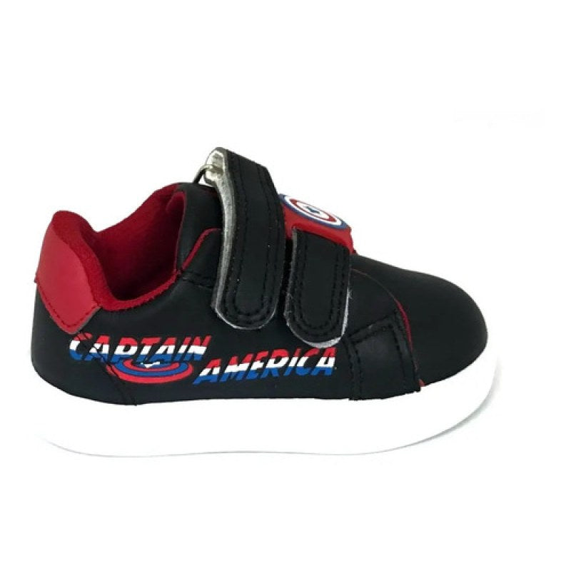 Tenis Marvel Comics Vengador Capitan America Varios Modelos  #mlpos_1 | Color: Cristiano - Negro Rojo #color_cristiano_-_negro_rojo #sku_cristiano-negro-rojo-14 #sku_cristiano-negro-rojo-15 #sku_cristiano-negro-rojo-16 #sku_cristiano-negro-rojo-17 #sku_cristiano-negro-rojo-18 #sku_cristiano-negro-rojo-19