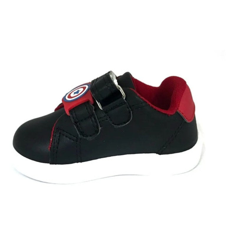 Tenis Marvel Comics Vengador Capitan America Varios Modelos  #mlpos_5 | Color: Cristiano - Negro Rojo #color_cristiano_-_negro_rojo #sku_cristiano-negro-rojo-14 #sku_cristiano-negro-rojo-15 #sku_cristiano-negro-rojo-16 #sku_cristiano-negro-rojo-17 #sku_cristiano-negro-rojo-18 #sku_cristiano-negro-rojo-19