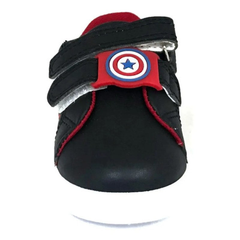 Tenis Marvel Comics Vengador Capitan America Varios Modelos  #mlpos_7 | Color: Cristiano - Negro Rojo #color_cristiano_-_negro_rojo #sku_cristiano-negro-rojo-14 #sku_cristiano-negro-rojo-15 #sku_cristiano-negro-rojo-16 #sku_cristiano-negro-rojo-17 #sku_cristiano-negro-rojo-18 #sku_cristiano-negro-rojo-19