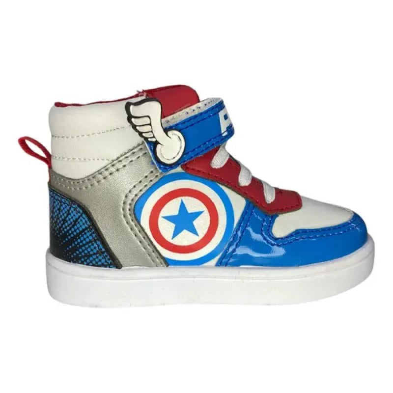 Tenis Marvel Comics Vengador Capitan America Varios Modelos  #mlpos_9 | Color: Dan - Blanco Turquersa #color_dan_-_blanco_turquersa #sku_dan-blanco-turquesa-15 #sku_dan-blanco-turquesa-18