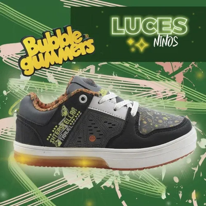 Tenis Bubble Gummers Para Niño Colección Luces #mlpos_9 | Color: Koala - Gris #color_koala_-_gris #sku_koala-gris-15 #sku_koala-gris-17 #sku_koala-gris-18 #sku_koala-gris-19