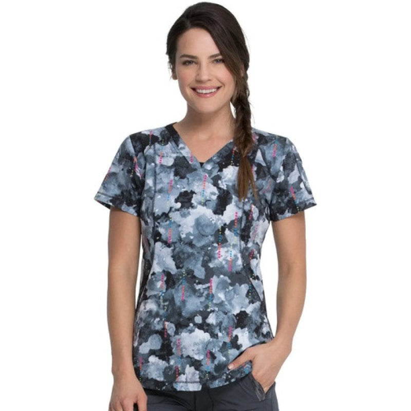 Dickies Dk766 Filipina Quirúrgica Clínica De Mujer Estampada #mlpos_1 | Color: GRPO - Gris Oxford #color_grpo_-_gris_oxford #sku_dk776grpoxs