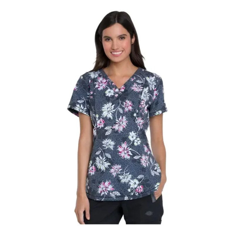Dickies Dk766 Filipina Quirúrgica Clínica De Mujer Estampada #mlpos_6 | Color: BURS - Gris Oxford #color_burs_-_gris_oxford #sku_dk766bursxs