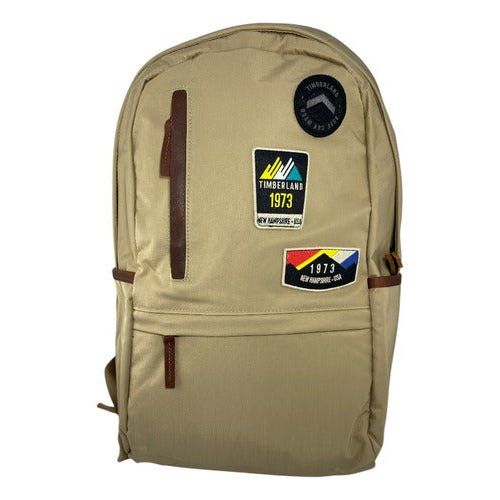 Mochila Timberland Tb0a1cop Classic Khaki Con Parches Khaki - Garufa Jeans