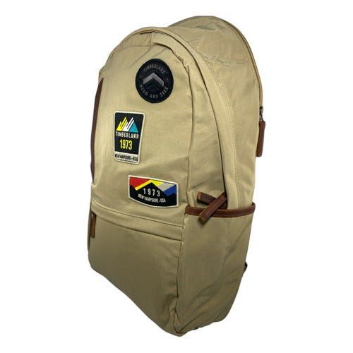 Mochila Timberland Tb0a1cop Classic Khaki Con Parches Khaki - Garufa Jeans