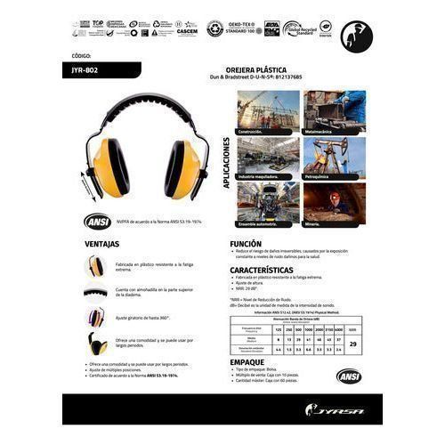 Orejeras Jyrsa Jyr - 802 Premium Protectores Auditivos 29 Db - Garufa Jeans