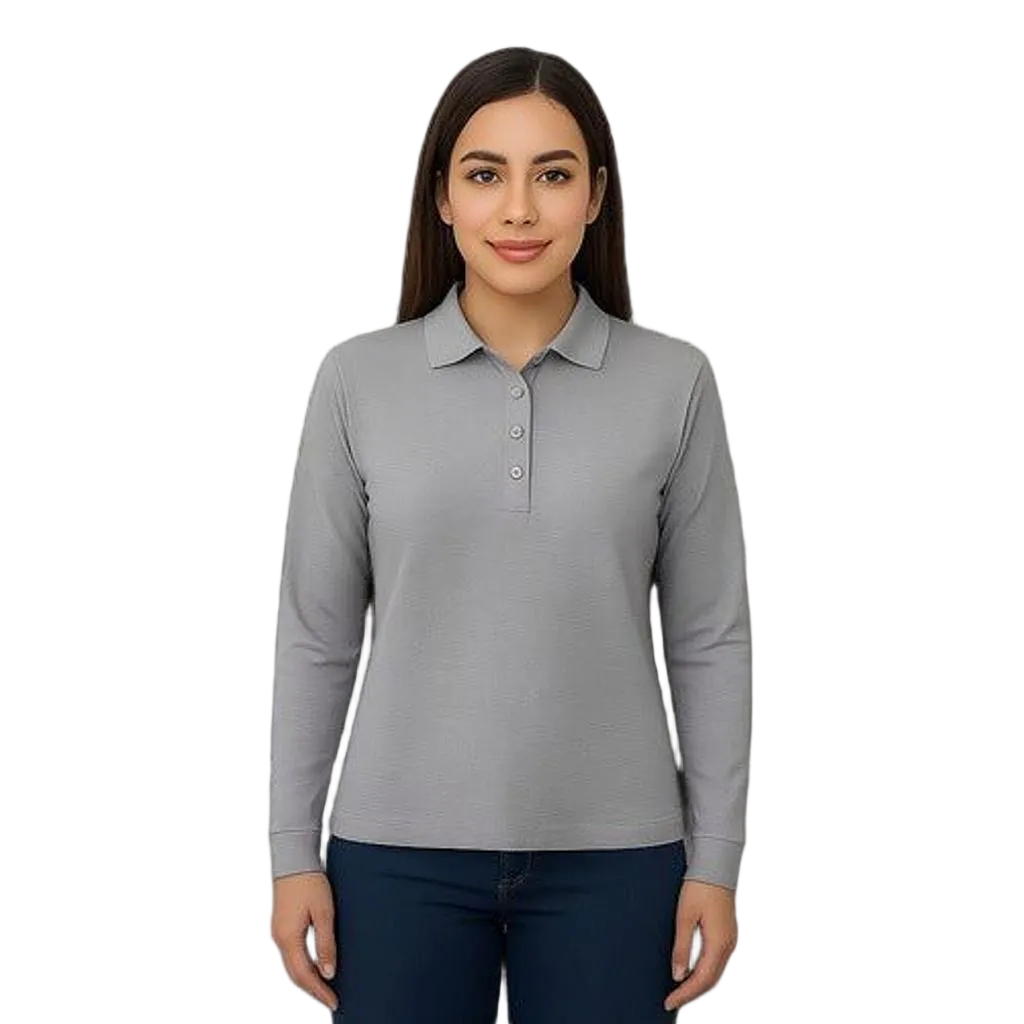 Playera Brans Tipo Polo Manga Larga Durable Resistente Mujer - Garufa Jeans