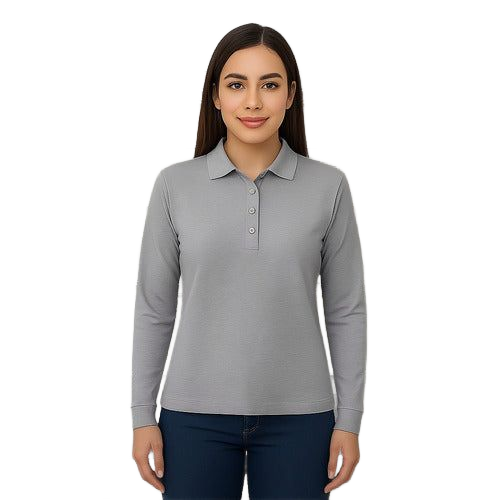 Playera Brans Tipo Polo Manga Larga Durable Resistente Mujer - Garufa Jeans