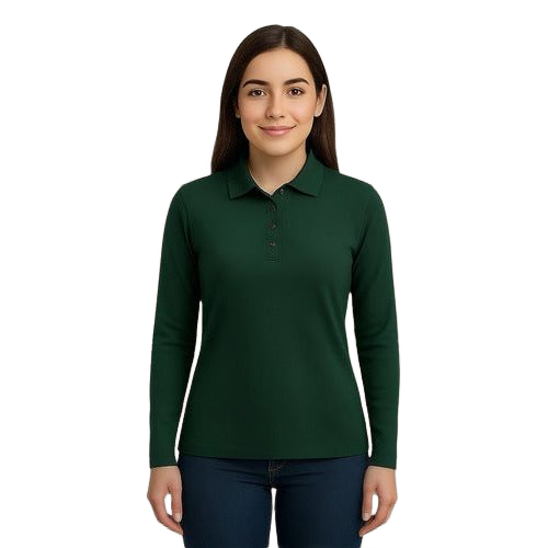 Playera Brans Tipo Polo Manga Larga Durable Resistente Mujer - Garufa Jeans