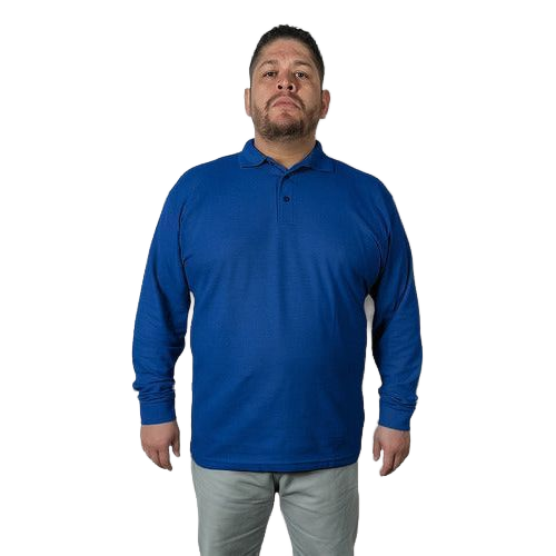 Playera Brans Tipo Polo Manga Larga Durable Tallas 4xl - 5xl - Garufa Jeans