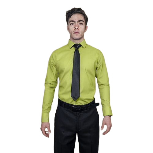 Camisa De Vestir Para Adulto Verde Manzana 34 A 42 - Garufa Jeans