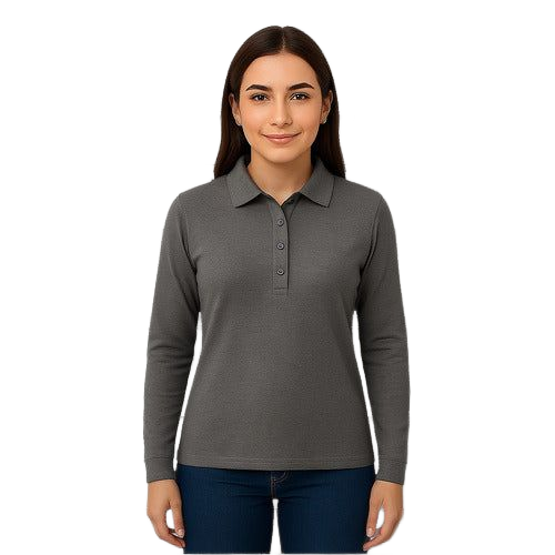 Playera Brans Tipo Polo Manga Larga Durable Resistente Mujer - Garufa Jeans