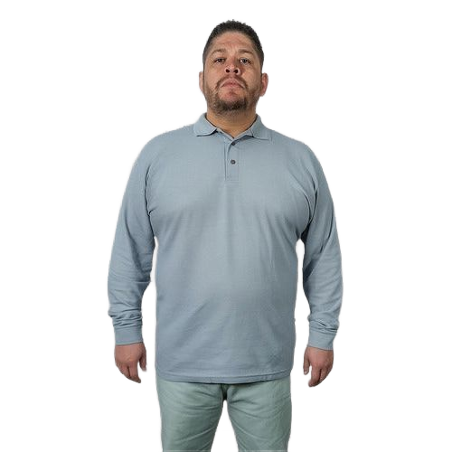 Playera Brans Tipo Polo Manga Larga Durable Tallas 4xl - 5xl - Garufa Jeans