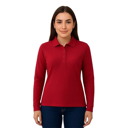 Playera Brans Tipo Polo Manga Larga Durable Resistente Mujer - Garufa Jeans