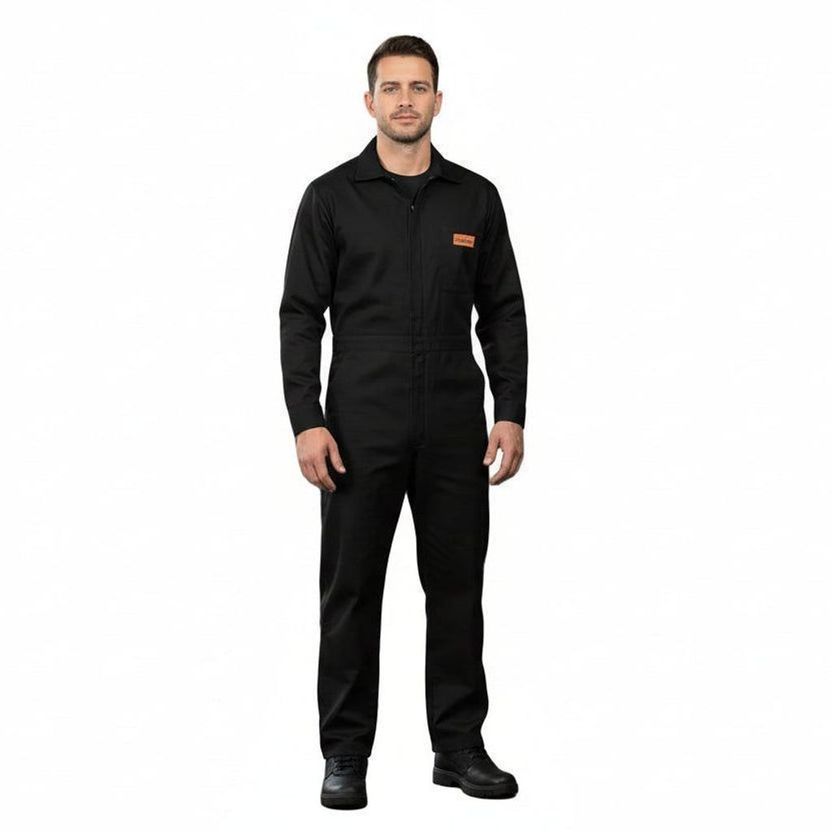 Overol Industrial Gabardina Negro Tipo Mecanico 100% Algodón - Garufa Jeans