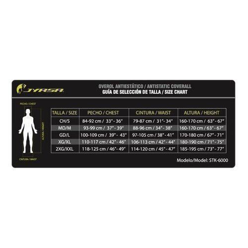 Overol Jyrsa Stk - 6000 Antiestático Anti Estática 2% Carbono - Garufa Jeans