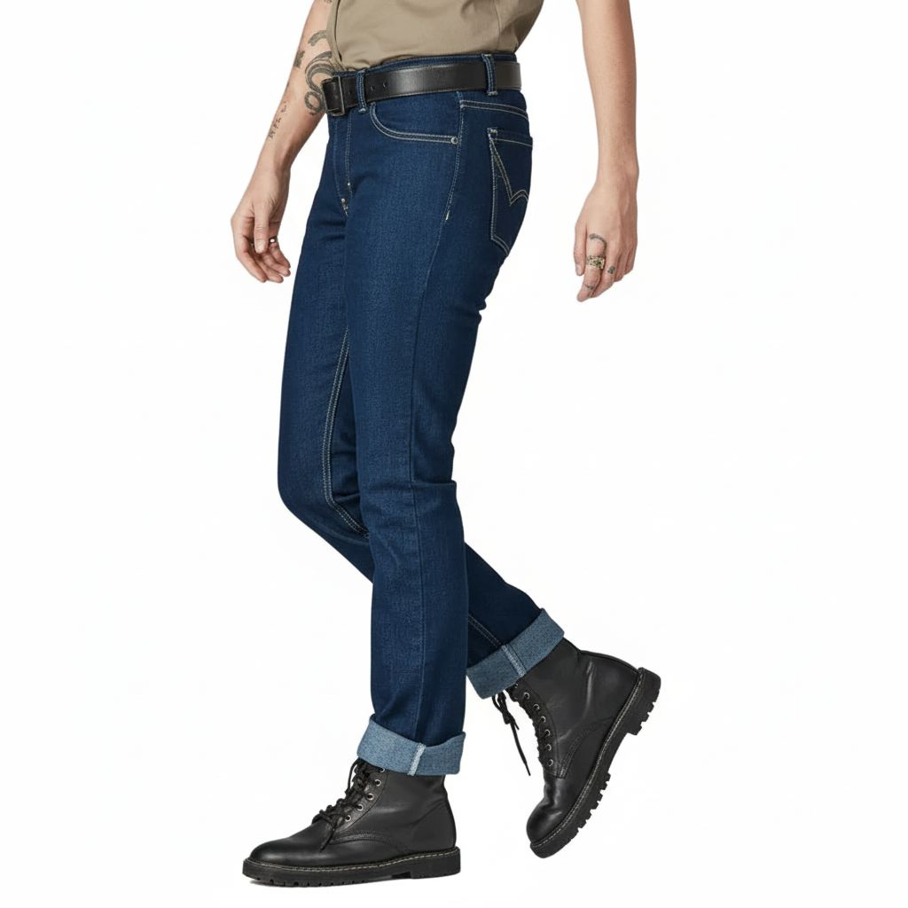 Pantalón Dickies Fd20 Mezclilla Flex Recto Durable Mujer - Garufa Jeans