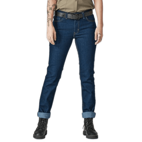 Pantalón Dickies Fd20 Mezclilla Flex Recto Durable Mujer - Garufa Jeans
