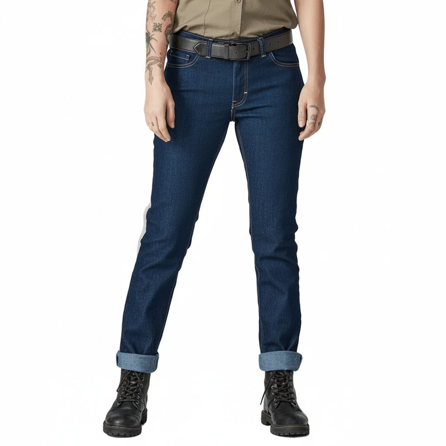 Pantalón Dickies Fd20 Mezclilla Flex Recto Durable Mujer - Garufa Jeans