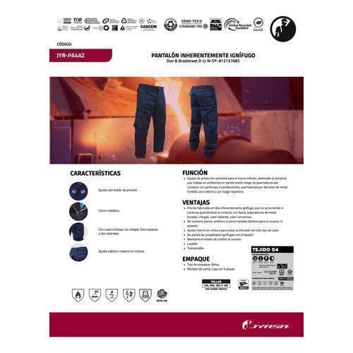 Pantalón Jyrsa Jyr - pa4 Ignífugo Arco Eléctrico Categoría 2 - Garufa Jeans