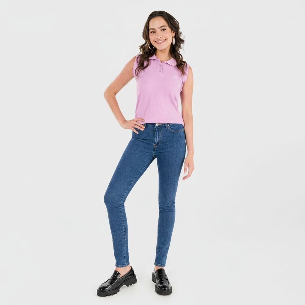 Pantalón Oggi Jeans Lucy Mezclilla Stretch Corte Entubado - Garufa Jeans