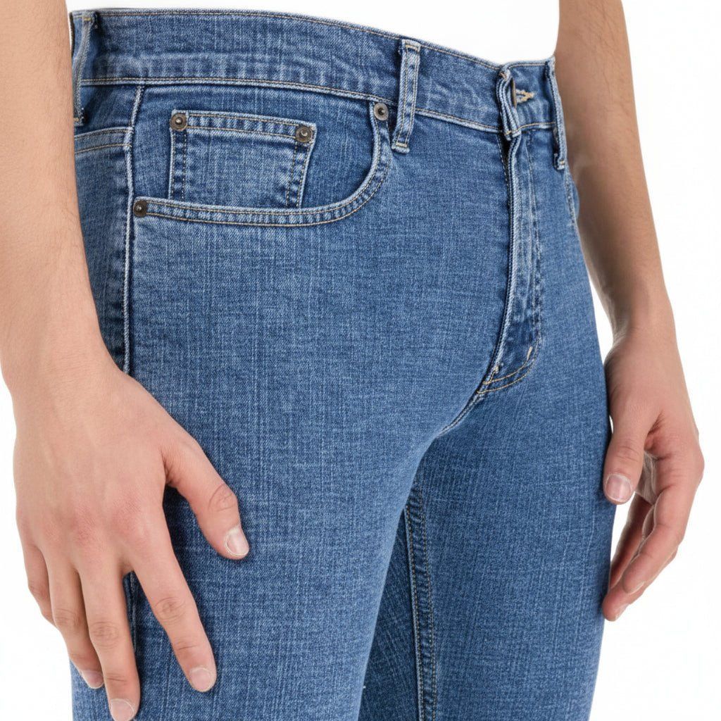 Pantalón Oggi Jeans Vaxter Mezclilla Slim Recto Rebel - Garufa Jeans