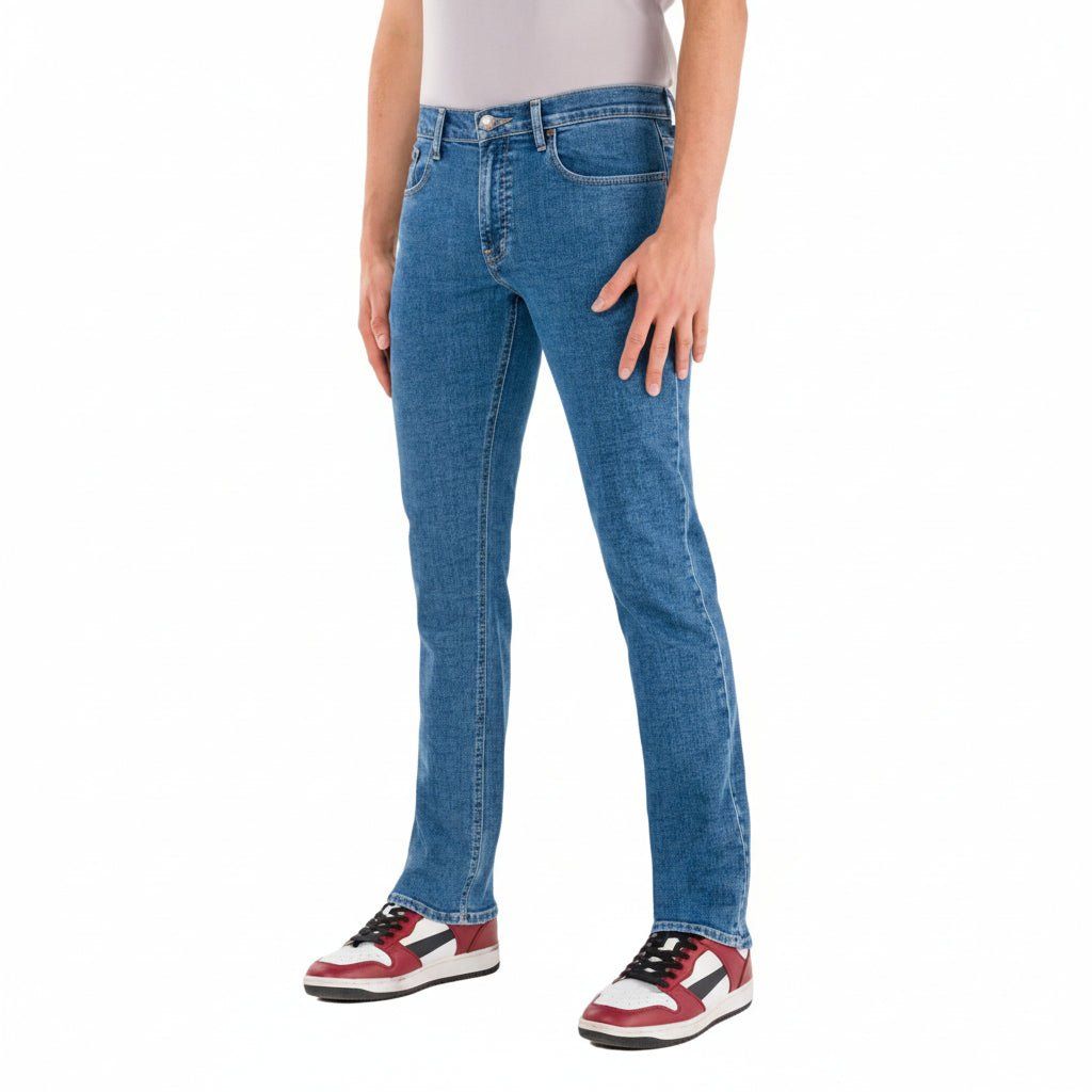 Pantalón Oggi Jeans Vaxter Mezclilla Slim Recto Rebel - Garufa Jeans