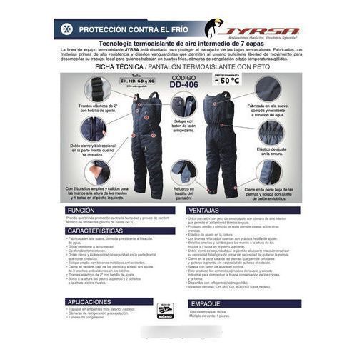 Pantalón Peto Jyrsa Dd - 406 Térmico Bajas Temperaturas Extras - Garufa Jeans