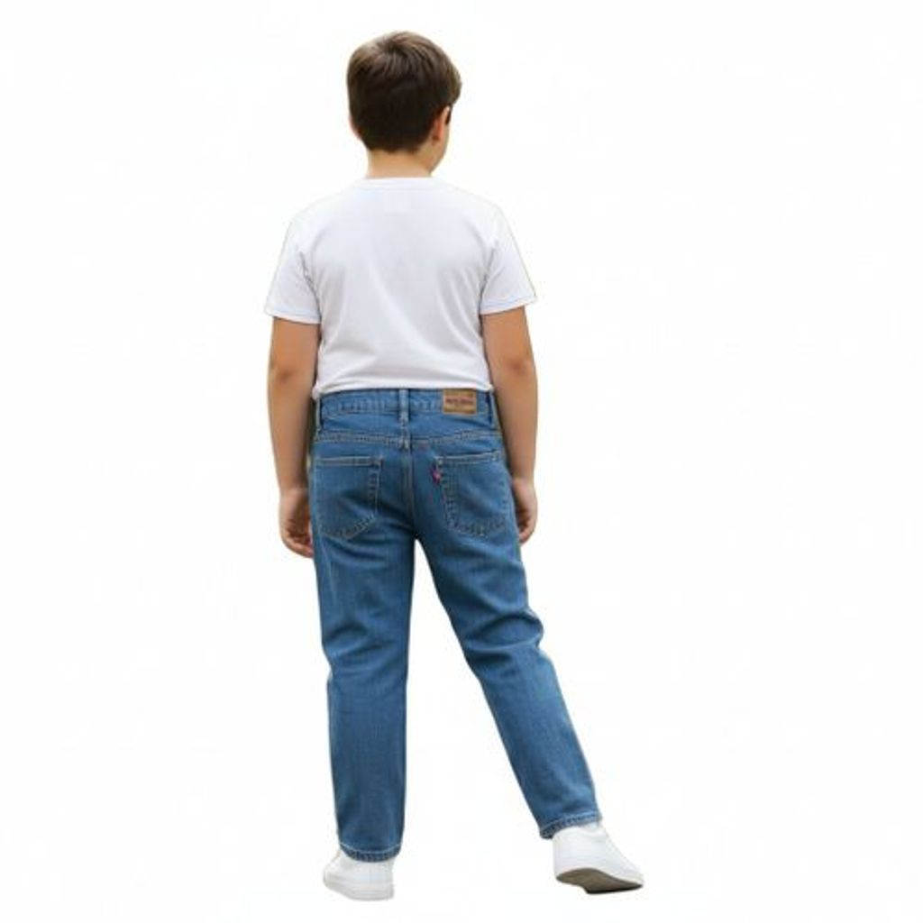 Pantalón Sejon Mezclilla Económico Durable Para Niño 12 A 16 - Garufa Jeans