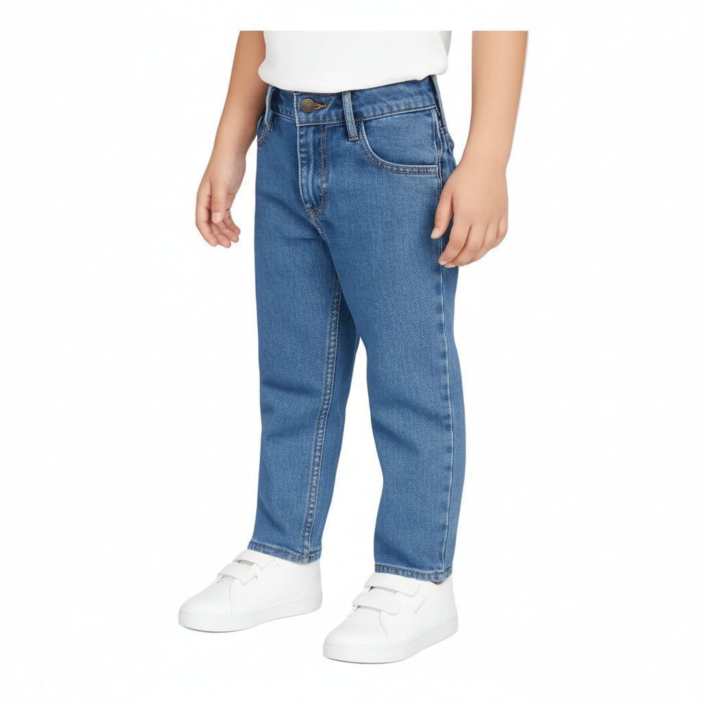 Pantalón Sejon Mezclilla Económico Durable Para Niño 12 A 16 - Garufa Jeans