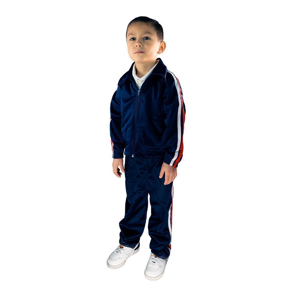 Pants Escolar Sportock Infantil Azul Marino Bicolor 4 A 16 - Garufa Jeans