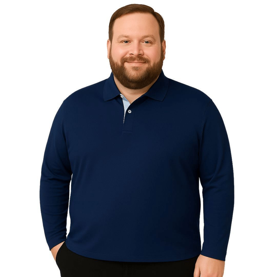 Playera Bibo Dry Tipo Polo Manga Larga Durable Extra 58 9xl - Garufa Jeans