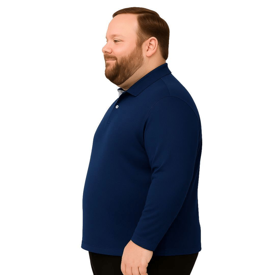 Playera Bibo Dry Tipo Polo Manga Larga Durable Extra 58 9xl - Garufa Jeans