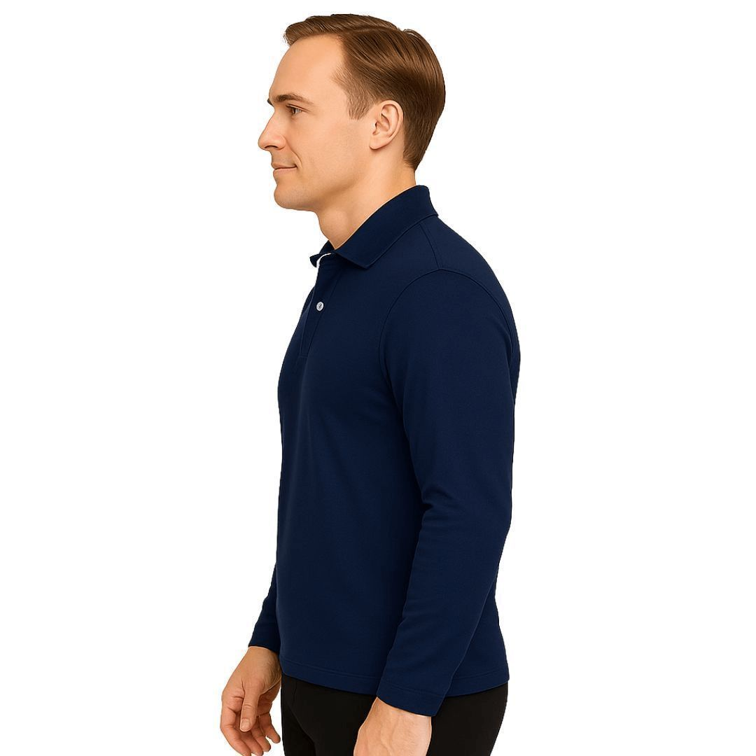 Playera Bibo Dry Tipo Polo Manga Larga Resistente Uniforme - Garufa Jeans