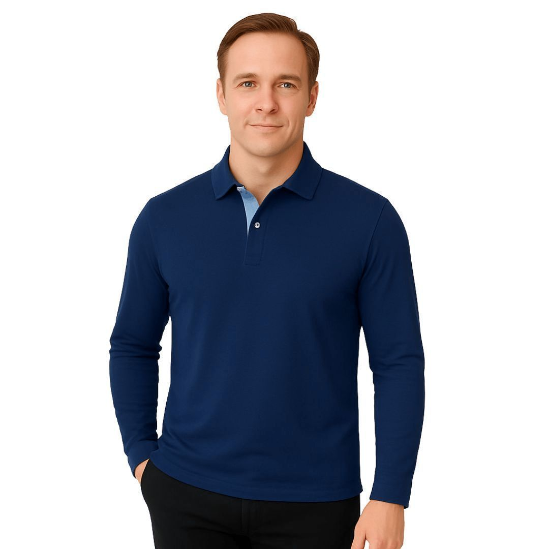 Playera Bibo Dry Tipo Polo Manga Larga Resistente Uniforme - Garufa Jeans