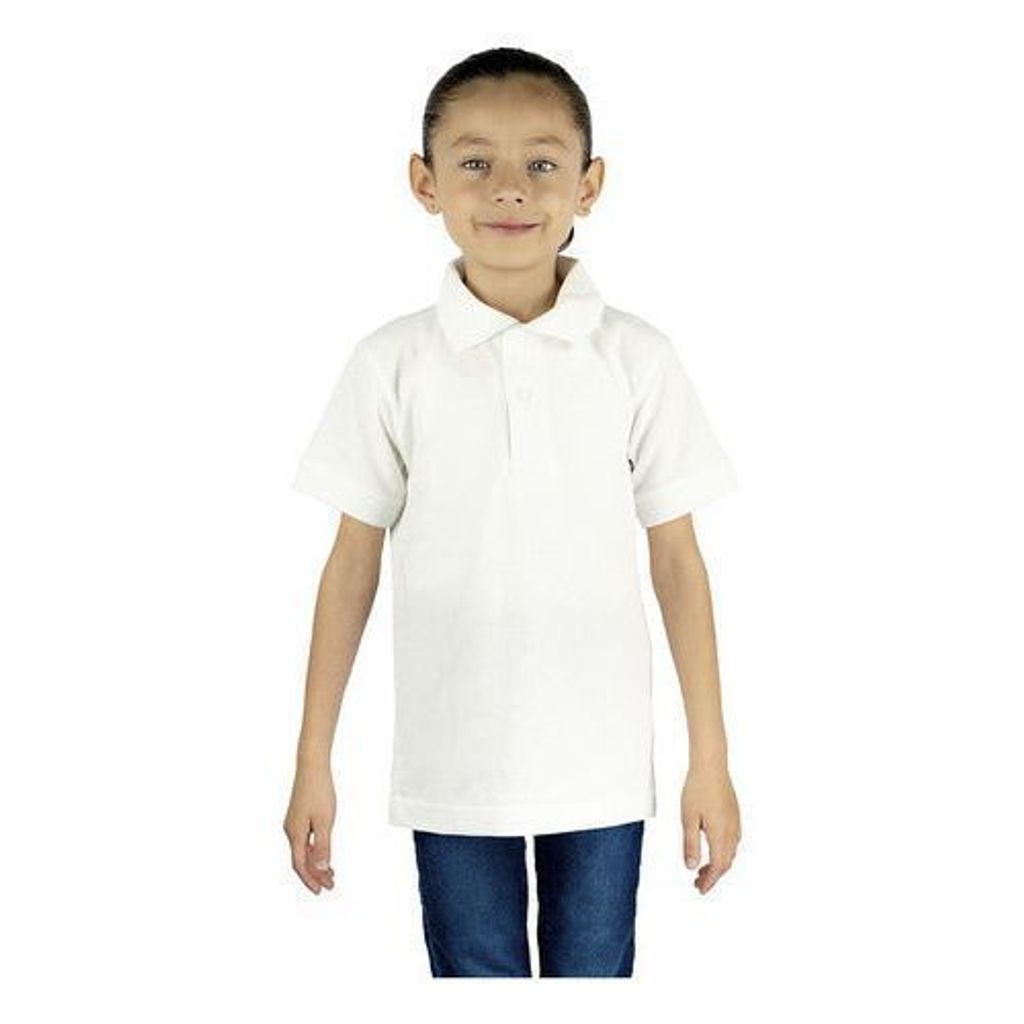 Playera Brans Tipo Polo Escolar Infantil Calidad Durable - Garufa Jeans