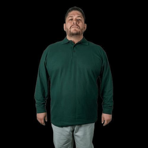 Playera Brans Tipo Polo Manga Larga Durable Resistente Extra - Garufa Jeans