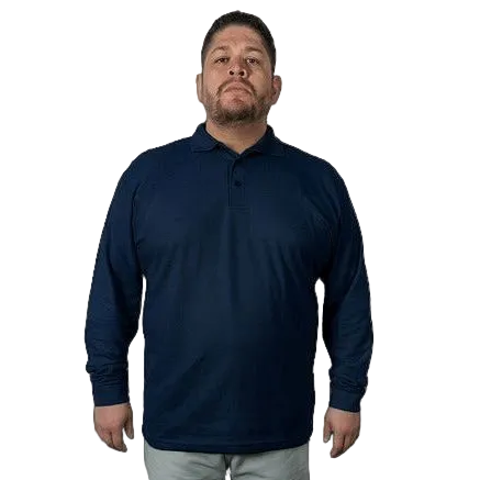 Playera Brans Tipo Polo Manga Larga Durable Resistente Extra - Garufa Jeans