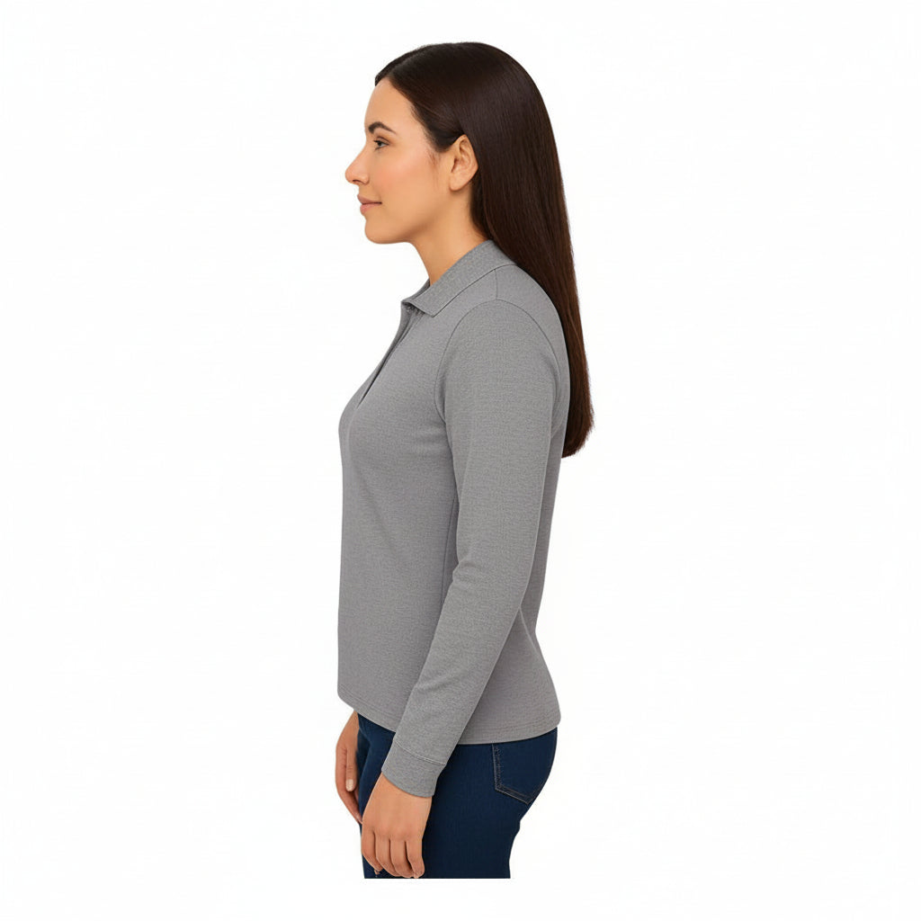 Playera Brans Tipo Polo Manga Larga Durable Resistente Mujer - Garufa Jeans