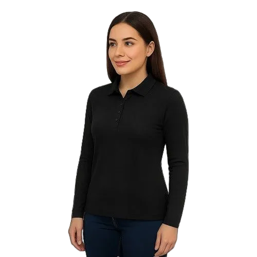 Playera Brans Tipo Polo Manga Larga Durable Resistente Mujer - Garufa Jeans