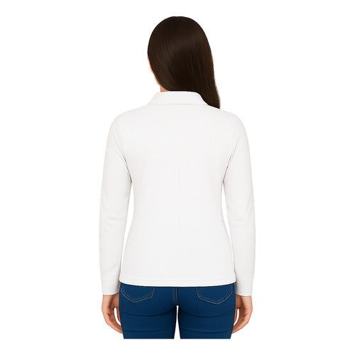 Playera Brans Tipo Polo Manga Larga Durable Resistente Mujer - Garufa Jeans