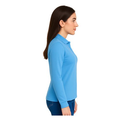 Playera Brans Tipo Polo Manga Larga Durable Resistente Mujer - Garufa Jeans