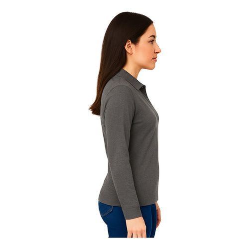 Playera Brans Tipo Polo Manga Larga Durable Resistente Mujer - Garufa Jeans
