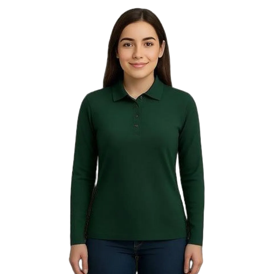 Playera Brans Tipo Polo Manga Larga Durable Resistente Mujer - Garufa Jeans