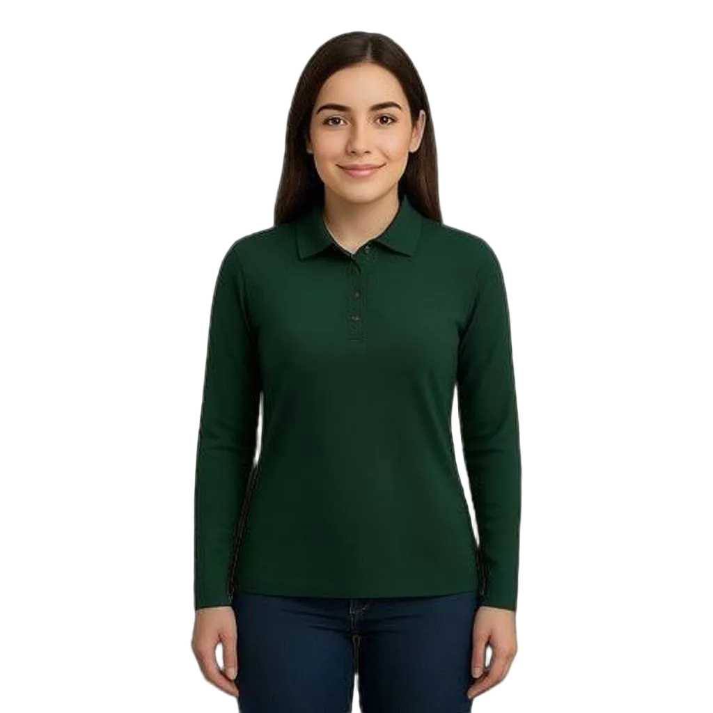 Playera Brans Tipo Polo Manga Larga Durable Resistente Mujer - Garufa Jeans